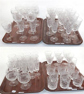 Lot 205 - A part suite of Waterford drinking glasses (on four trays)