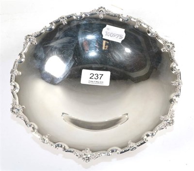 Lot 237 - A silver footed dish, Adie Bros, Birmingham 1934, 22.5cm diameter, 9.1ozt