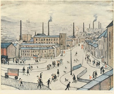 Lot 752 - After Laurence Stephen Lowry RA (1887-1976) "Huddersfield" Signed in pencil, with blindstamp...