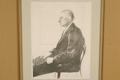 Lot 754 - David Hockney RA (b.1937) "The Print Collector, portrait of Felix Man" Signed in pencil and...