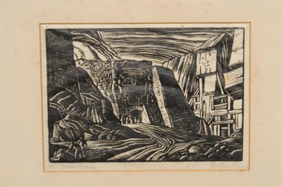 Lot 755 - Harry Epworth Allen RBA, PS (1894-1958) "Burning Limestone" Signed artist's proof, inscribed...