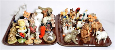 Lot 326 - A collection of Beswick, Royal Doulton and Nao including limited edition Meercats, Chimpanzee model