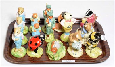 Lot 330 - Royal Albert Beatrix Potter figures including: Babbitty Bumble; Mother Ladybird and Gentleman Mouse