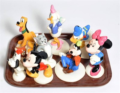 Lot 336 - A set of six Royal Doulton Mickey Mouse figures, from the Disney Mickey Mouse collection, 70th...