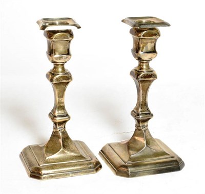 Lot 359 - A pair of silver candlesticks, Thomas Bradbury & Son, Sheffield, 17cm high, filled