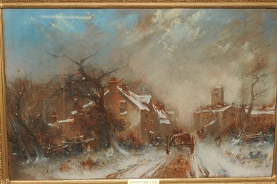 Lot 767 - George Sheffield Jnr (1839-1892) "A Winter's Tale" Signed and dated 1887, inscribed on a plaque...