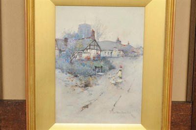 Lot 770 - Attributed to Frances Macdonald ARCA (b.1914) "A Village on a Hill" Indistinctly signed and...