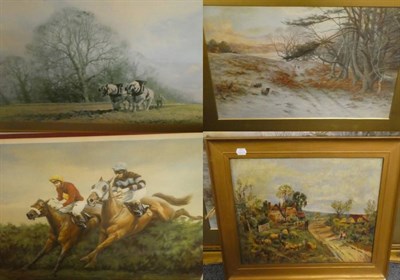 Lot 1057 - After David Shepherd (1931-2017), Spring Ploughing, signed print; together with after G E...