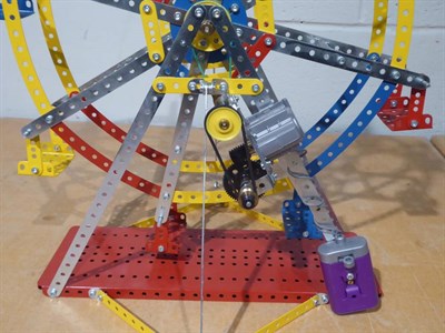 Lot 1068 - Erector Motorized Ferris Wheel Constructed Model (boxed) a smaller Windmill model; Meccano Site...