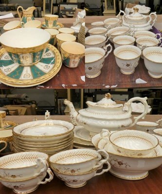 Lot 1073 - Three trays of 19th century tea wares