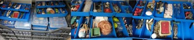 Lot 1097 - A large quantity of curiosities contained within a number of plastic containers to include...