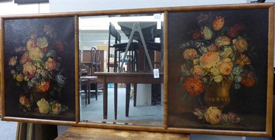 Lot 1152 - A 1920s/30s walnut framed mirror