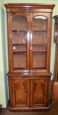 Lot 1172 - A Victorian mahogany glazed bookcase cabinet