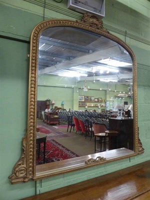 Lot 1175 - A large Victorian gilt framed overmantel mirror