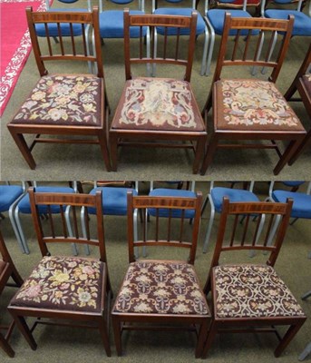 Lot 1221 - Six Victorian mahogany dining chairs