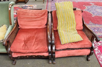 Lot 1230 - A pair of bergere armchairs