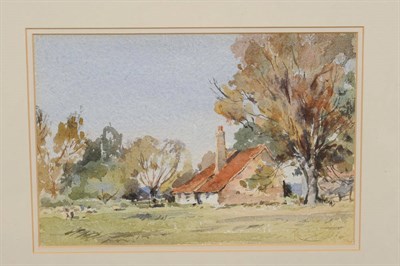 Lot 791 - Peter Cushing (1913-1994) "Cottage at Winchelsea" Signed and dated (19)57, inscribed on an...