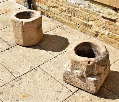 Lot 1275 - Two stone fonts