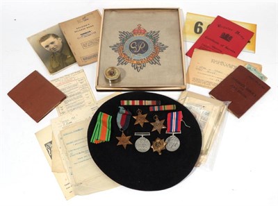 Lot 15 - A Second World War Group of Five Medals, awarded to T/66792 Sergeant Frank Eyre, RASC,...
