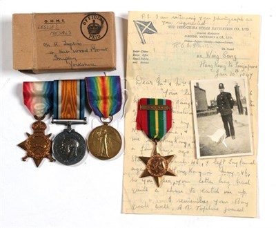 Lot 19 - A First/Second World War Family Group of Medals, comprising 1914-15 Star, British War Medal and...