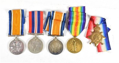 Lot 25 - A First World War Trio, awarded to 7041 PTE.(later 2 Lt.) F. WOMAR, R.FUS., comprising 1914-15...