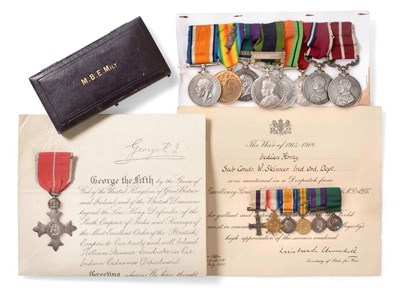 Lot 36 - An Interesting M.B.E. Group of Nine Medals,  awarded to Conductor William Skinner  Indian...
