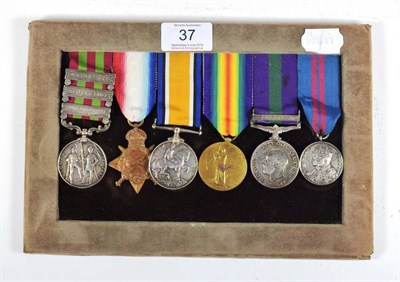 Lot 37 - An India/First World War Group of Six Medals, awarded to Colonel George Alfred McWatters,...