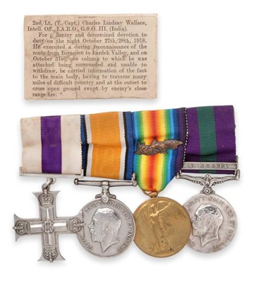 Lot 43 - A First World War ''Bushire Force'' MC Group of Four Medals, awarded to 83457 Captain Charles...