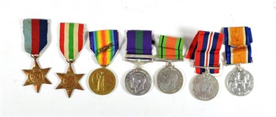 Lot 57 - A First/Second World War Group of Seven Medals, awarded to CAPT.J.R.GREGORY., comprising...