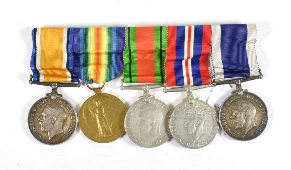 Lot 61 - A First/Second World War Royal Marines Group of Five Medals, comprising:- British War Medal and...