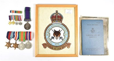 Lot 69 - A Second World War RAF Group of Four Medals, comprising 1939-45 Star, France and Germany Star,...