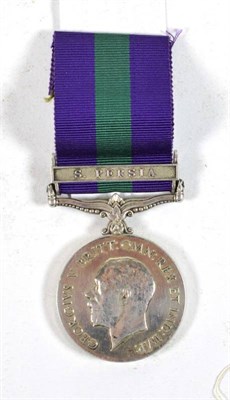 Lot 84 - A General Service Medal 1918-62, awarded to LIEUT.C. HOWARD, with clasp S.PERSIA Footnote:-...