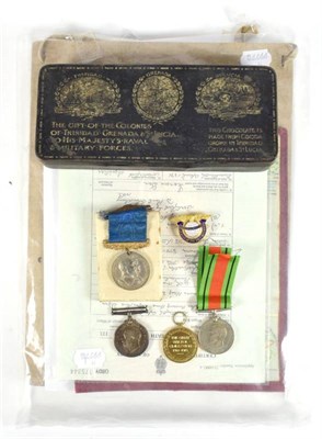 Lot 95 - A First/Second World War Group of Three Medals, awarded to LIEUT.G.J.H.STEIN R.A.F., comprising...