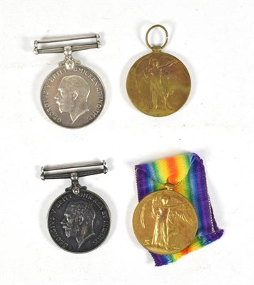 Lot 102 - Two First World War Pairs, each comprising British War Medal and Victory Medal, awarded to...