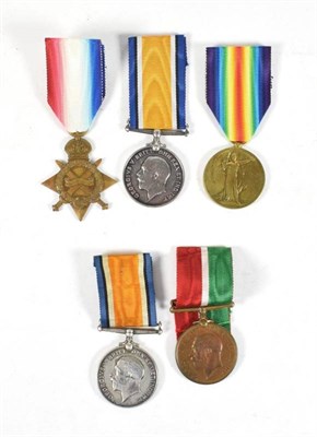 Lot 103 - A First World War Trio, comprising 1914-15 Star, British War Medal and Victory Medal, awarded...