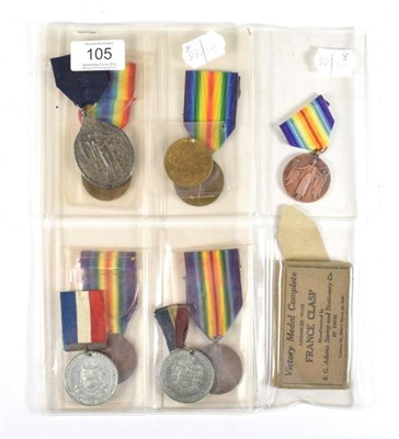 Lot 105 - Six Allied War (Victory) Medals, comprising South African pattern to PTE.P.EDMOND. S.A.H.;...