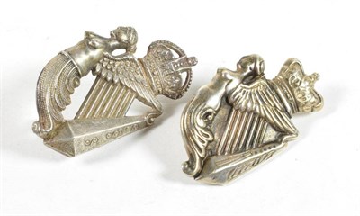 Lot 107 - 8th (King's Royal Irish) Hussars:- two NCO's Arm Badges, one in cast silver coloured metal with...