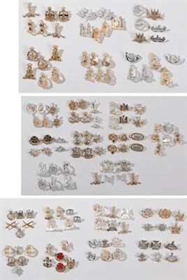 Lot 110 - A Good Collection of Sixty Nine Pairs of Anodised (Staybrite) Collar Badges, all differing with...