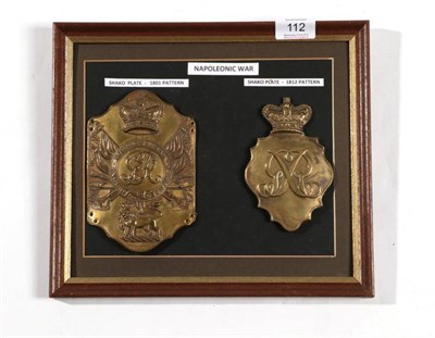 Lot 112 - A Copy of a George III 1801 General Pattern OR's Shako Plate, in die stamped brass with pierced...