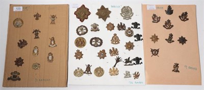 Lot 123 - A Collection of Forty Six British Military Cap and Collar Badges, including 10th Royal Hussars, 5th