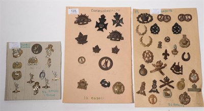 Lot 125 - A Collection of Forty Nine British Military Cap and Collar Badges, including a pair of...