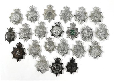 Lot 129 - A Night Police Two Piece Helmet Plate to Kent Constabulary, with King's crown and re-soldered lugs