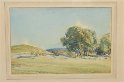 Lot 810 - Arthur Reginald Smith RWS, RSW, ARCA (1871-1934) "A North Country Haying" Possibly signed under the