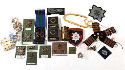 Lot 154 - Militaria, including buttons and two pairs of Merchant Navy Captain's epaulettes to the British...
