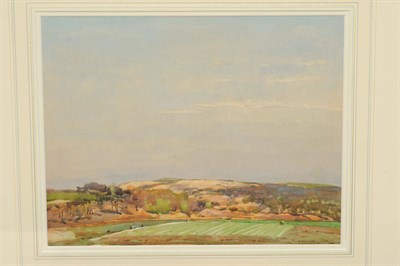 Lot 813 - Frederick (Fred) Lawson (1888-1968) "On the Sand Dunes, Etaples, France" Signed and dated 1914,...