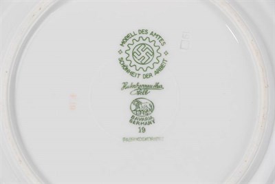 Lot 203 - A German Third Reich DAF ''Beauty of Labour'' Porcelain  Part Dinner Service by Hutscenreuther,...