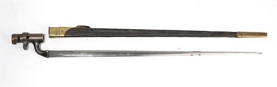 Lot 245 - A British 1876 Pattern Socket Bayonet, for the Martini-Henry rifle, the fullered triangular section