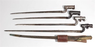 Lot 252 - Two British Brown Bess-Type Socket Bayonets, one stamped ''S. Hill'', the other indistinctly...