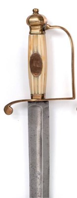 Lot 253 - A George III Infantry Officer's Sword, circa 1790, the 71cm single edge curved steel blade with...