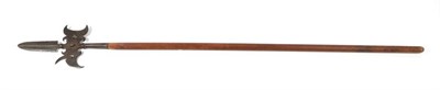 Lot 258 - A French Halberd in 18th Century Style, the head with 20cm leaf shape blade with raised medial...